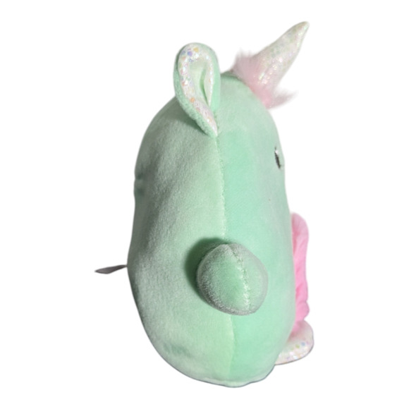 Valentine Plushie - Cute Teal Unicorn with Pink Belly - New with Tag - Picture 6 of 8